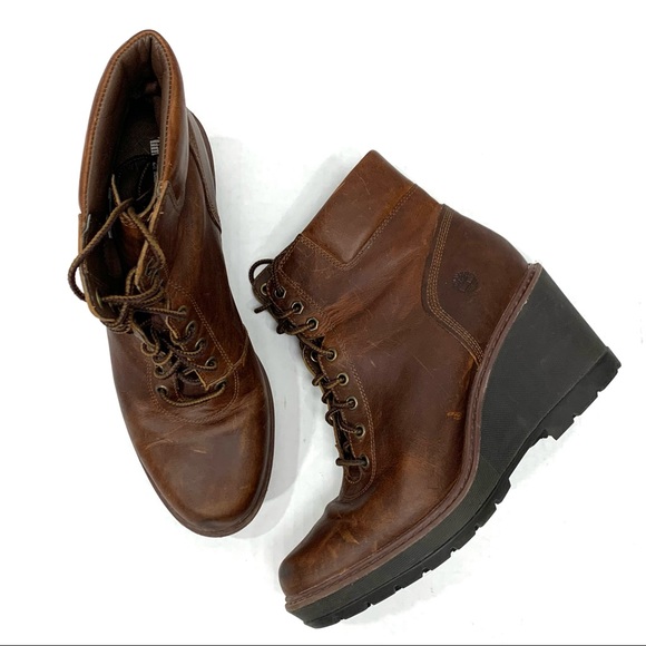 Timberland Kellis Wedge Brown Leather 